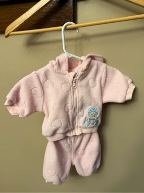 Vintage Y2K Precious Moments Pink Heart Hoodie & Pants Matching Set